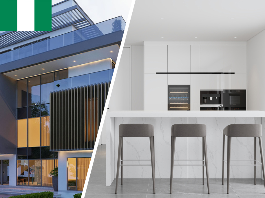 Luxury kitchen design from the Banana Island private residential project.