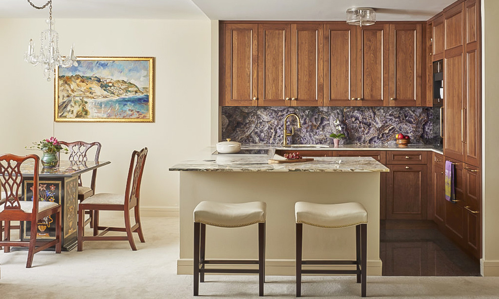 Kitchen Cabinet Polished Veneer Finish Minimalist Design Anti-scratch Drawers for Modern Home