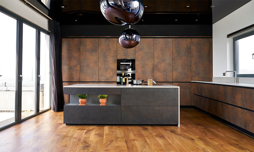 Kitchen Cabinet with Smooth Lacquer Finish Spacious Storage Minimalist Style Space-saving for Urban Home Kitchens