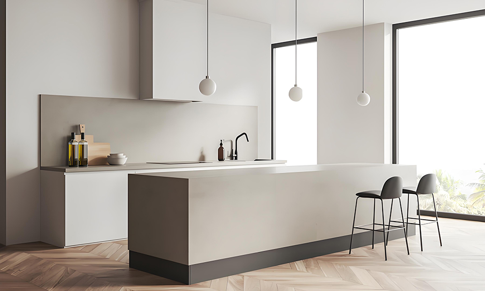 Inset kitchen cabinet door with flush custom craftsmanship