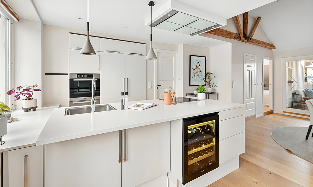 Eco-friendly recycled glass Kitchen Countertops for modern sustainable kitchens