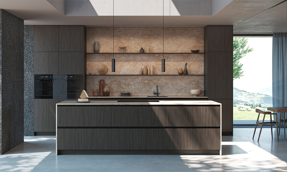 Kitchen Cabinet with Scratch-Resistant Lacquer Finish Stylish Style Adjustable Shelves and Pull Out Systems for Urban Living Spaces