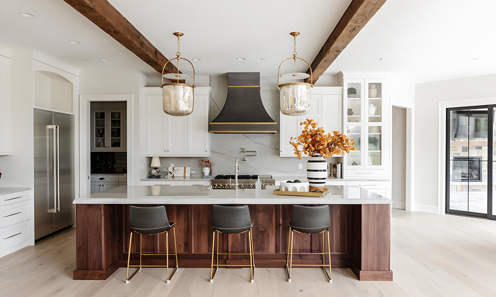 Kitchen Cabinet with Sleek Veneer Finish Reinforced Hinges Space-saving Design Cupboards for Sustainable Living