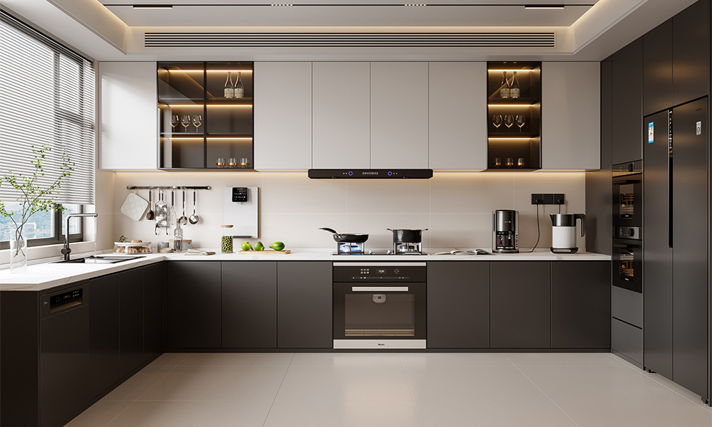 Contemporary open kitchen design trends with marble countertops and bar seating.