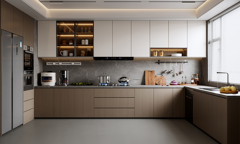 Modern Built-in Kitchen featuring Smart Design and integrated appliances