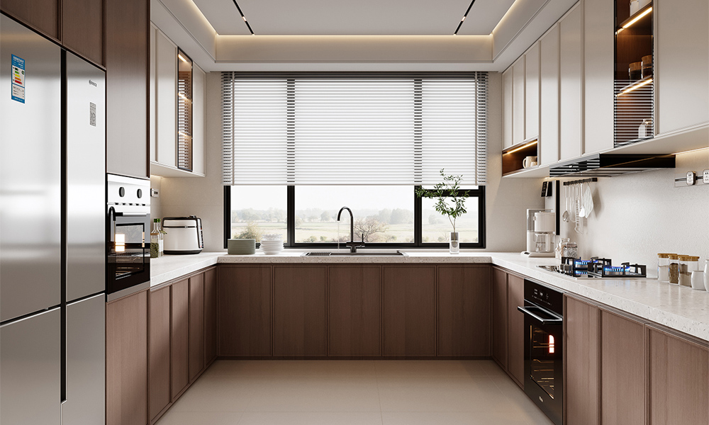 Modern Kitchen Cabinet Stylish Finish Compact Modular Design Adjustable Shelves for Home Kitchen