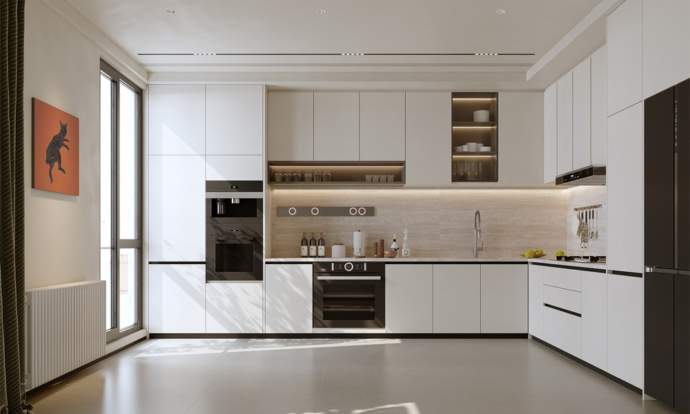 Export kitchen cabinet quality testing with abrasion resistance machine and moisture resistance chamber.