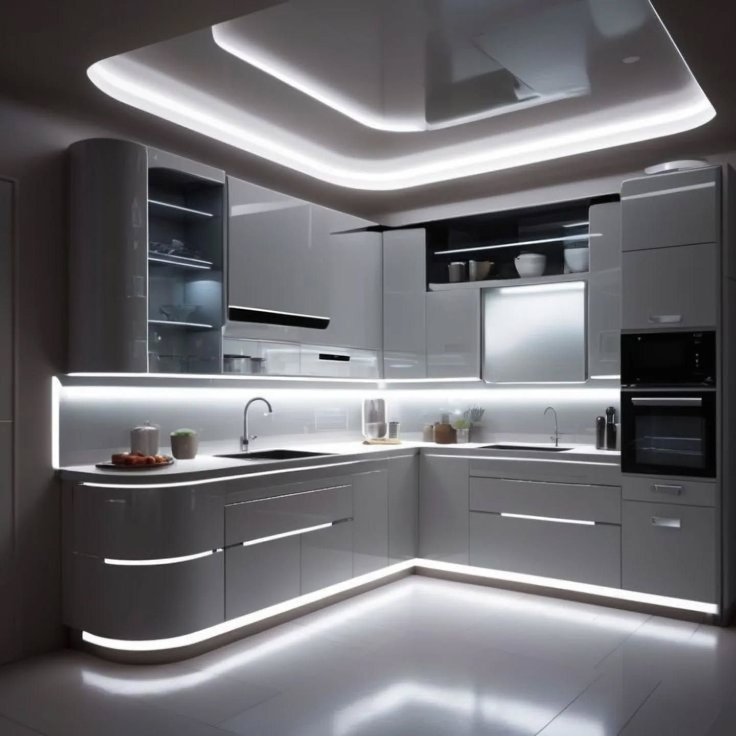 Scandinavian-inspired small kitchen with light wood finishes