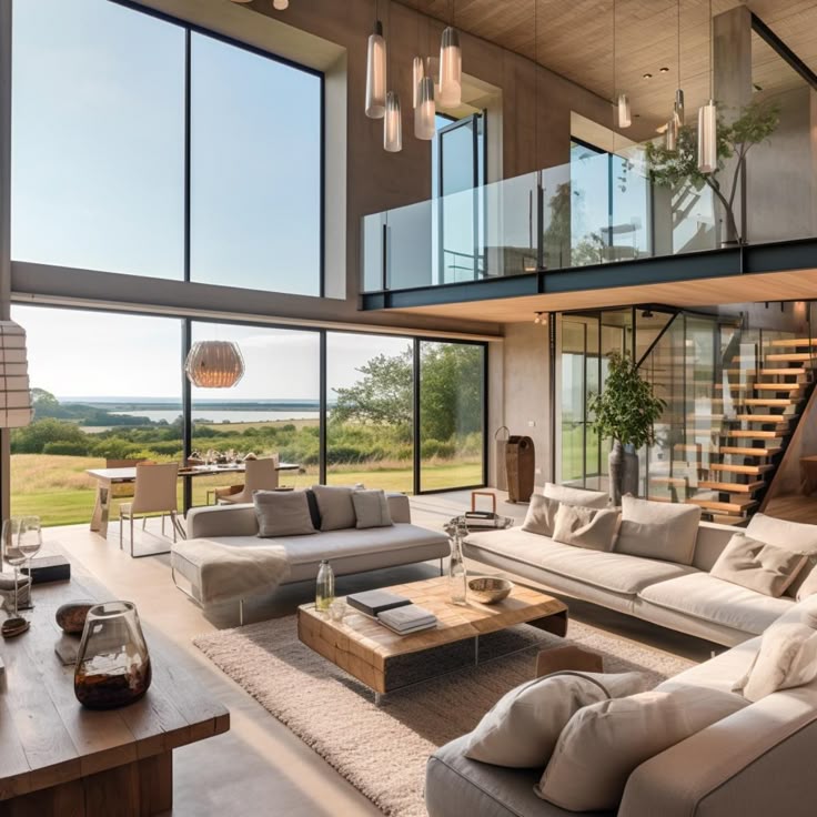 Modern Living Room in light grey tones with matte black fixtures