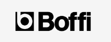 Boffi black minimalist kitchen with metal finish.